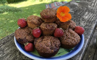 Strawberry Banana Flax Muffins (Grain-Free)