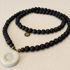 Starlight Anchor Necklace: Ebony and Living Design Pendant